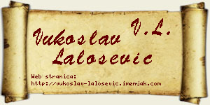Vukoslav Lalošević vizit kartica